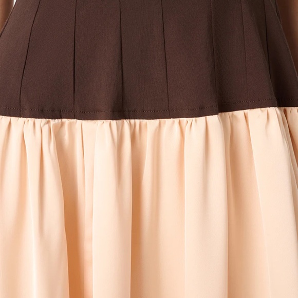 WeWoreWhat "Ruffle Corset Maxi Dress" in Chestnut / Blush (NWT) - Picture 2 of 11
